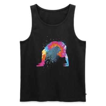 Colorful Figure Gymnastics Gymnast Gymnastics Gifts - Men's Premium Organic Tank Top - black - Front - AI Model Male 178 light (178cm)