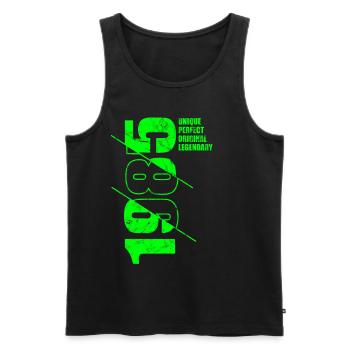 Legendär Original - Jahrgang 1985 Geburtstag - Männer Premium Bio Tank Top - Schwarz - Vorne - Michal (187cm)