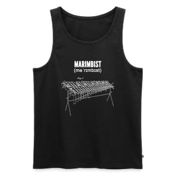 Marimbaphon Xylophon Xylofon Orchester Marimba - Männer Premium Bio Tank Top - Schwarz - Vorne - AI Model Male 178 light (178cm)