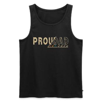 Proudad Proud Father 2020 Father's Day Gift - Men's Premium Organic Tank Top - black - Front - AI Model Male 178 light (178cm)