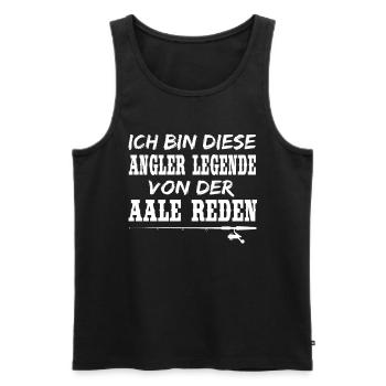 Lustige Angler Geschenke Aal Wortspiel Angeln - Männer Premium Bio Tank Top - Schwarz - Vorne - Michal (187cm)