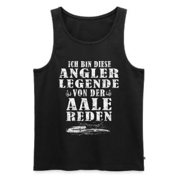 witzige Angler Geschenke Aal Wortspiel Aal Angeln - Männer Premium Bio Tank Top - Schwarz - Vorne - Michal (187cm)