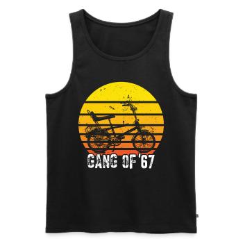 Bonanzarad Bonanza Bike Hipster Birthday 1967 - Men's Premium Organic Tank Top - black - Front - AI Model Male 178 light (178cm)