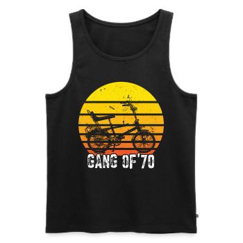 Bonanzarad Bonanza Bike Hipster Birthday 1970 - Men's Premium Organic Tank Top - black - Front - AI Model Male 178 light (178cm)