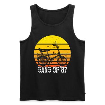 Bonanzarad Bonanza Bike Hipster Birthday 1980 - Men's Premium Organic Tank Top - black - Front - AI Model Male 178 light (178cm)