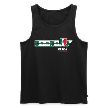 Mexico Mexico El Tri Tricolore Football Fan Jersey - Men's Premium Organic Tank Top - black - Front - Michal (187cm)