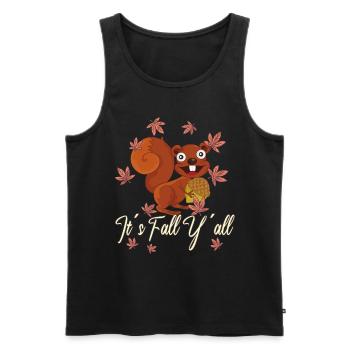 Dear Squirrels Thanksgiving Autumn All of You - Men's Premium Organic Tank Top - black - Front - AI Model Male 178 light (178cm)