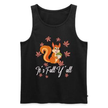 Dear Squirrels Thanksgiving Autumn All of You - Men's Premium Organic Tank Top - black - Front - AI Model Male 178 light (178cm)