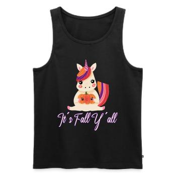 Chère Licorne Thanksgiving Automne - Débardeur bio Premium Homme - noir - Devant - Michal (187cm)
