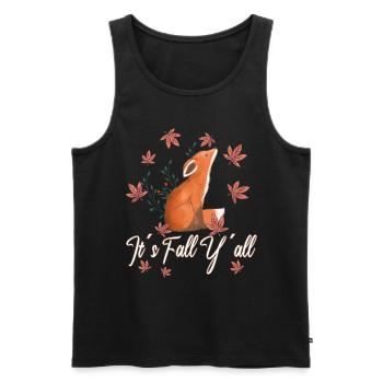 Dear Squirrels Thanksgiving Autumn All of You - Men's Premium Organic Tank Top - black - Front - AI Model Male 178 light (178cm)