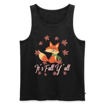 Liebe Fuchs Thanksgiving Herbst - Männer Premium Bio Tank Top - Schwarz - Vorne - Michal (187cm)