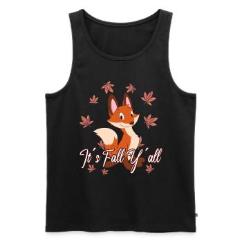 Liebe Fuchs Thanksgiving Herbst - Männer Premium Bio Tank Top - Schwarz - Vorne - Michal (187cm)