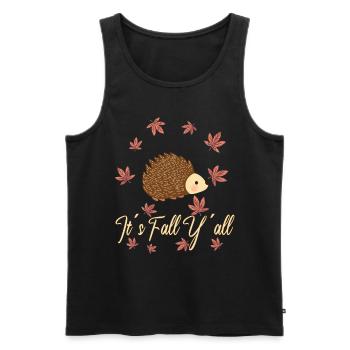 Igel liebhaber Thanksgiving Herbst - Männer Premium Bio Tank Top - Schwarz - Vorne - AI Model Male 178 light (178cm)