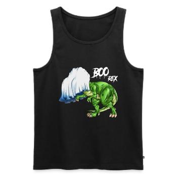 Kinder Tyrannosaurus Boo Rex Halloween Geist - Männer Premium Bio Tank Top - Schwarz - Vorne - Michal (187cm)