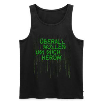 Überall Nullen Um Mich Herum Nerd Programmierer - Männer Premium Bio Tank Top - Schwarz - Vorne - AI Model Male 178 light (178cm)