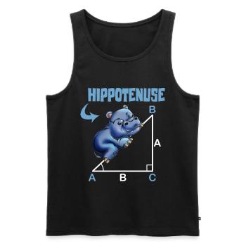 Math Hippotenuse Fonction angulaire Hypoténuse Hippone - Débardeur bio Premium Homme - noir - Devant - AI Model Male 178 light (178cm)