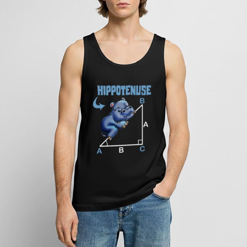 Math Hippotenuse Angular Function Hypotenuse Hippo Men's Premium Organic Tank Top