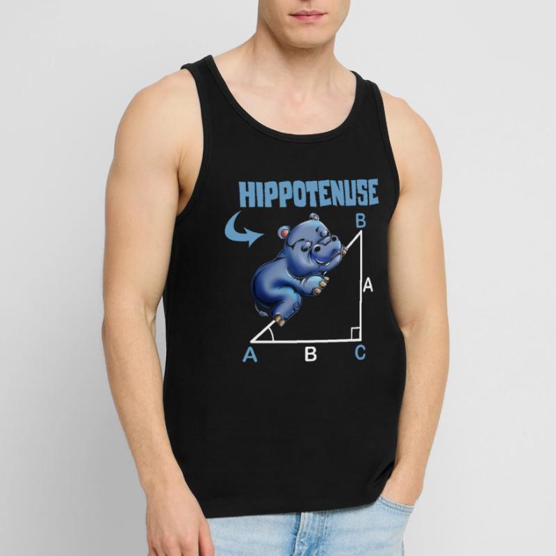 Math Hippotenuse Angular Function Hypotenuse Hippo Men's Premium Organic Tank Top