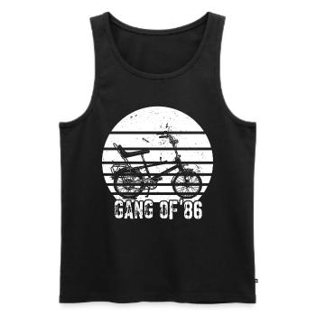 Bonanzarad Bonanza Bike Hipster Birthday 1986 - Men's Premium Organic Tank Top - black - Front - AI Model Male 178 light (178cm)