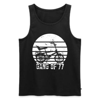 Bonanzarad Bonanza Bike Hipster Birthday 1977 - Men's Premium Organic Tank Top - black - Front - AI Model Male 178 light (178cm)
