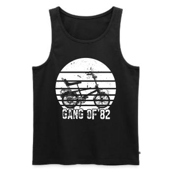 Bonanzarad Bonanza Bike Hipster Birthday 1982 - Men's Premium Organic Tank Top - black - Front - AI Model Male 178 light (178cm)