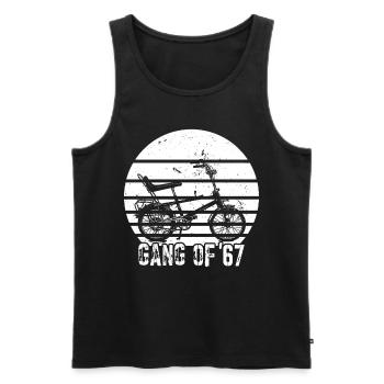Bonanzarad Bonanza Bike Hipster Birthday 1967 - Men's Premium Organic Tank Top - black - Front - AI Model Male 178 light (178cm)