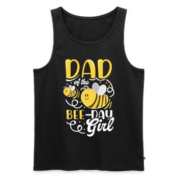 Father Bee Girl's Queen Bee Bee Day Girl - Men's Premium Organic Tank Top - black - Front - Michal (187cm)