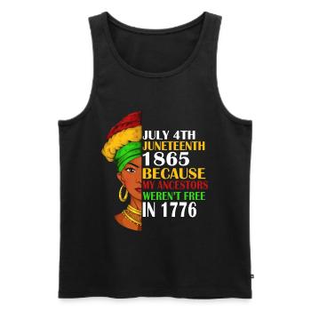 Black Girl Juneteen 1865 Frauen Mädchen Frauentag - Männer Premium Bio Tank Top - Schwarz - Vorne - Michal (187cm)