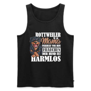 Hunderasse Rottweiler Mama Hundehalter Haustier - Männer Premium Bio Tank Top - Schwarz - Vorne - AI Model Male 178 light (178cm)