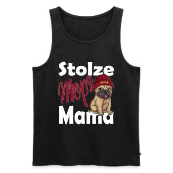 Stolze Mops Mama Hunde Gangster Hundemama Hund - Männer Premium Bio Tank Top - Schwarz - Vorne - AI Model Male 178 light (178cm)
