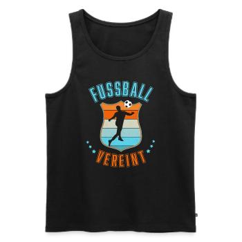 Soccer - Men's Premium Organic Tank Top - black - Front - Michal (187cm)
