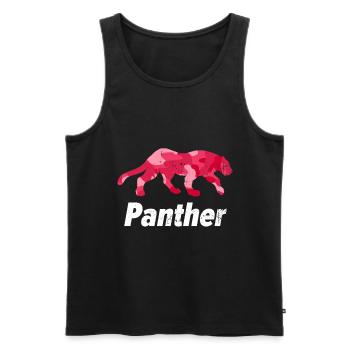 Schwarzer Panther Jaguar Gepard Geschenk - Männer Premium Bio Tank Top - Schwarz - Vorne - Michal (187cm)