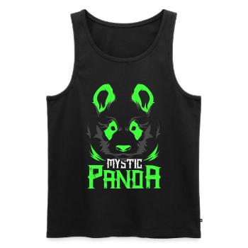 Panda Neon Disco Party Bambus China Geschenk Tier - Männer Premium Bio Tank Top - Schwarz - Vorne - AI Model Male 178 light (178cm)