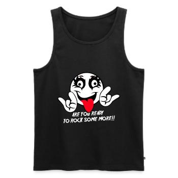 Rocker Hard Rock E-Gitarre Konzert Geschenk - Männer Premium Bio Tank Top - Schwarz - Vorne - AI Model Male 178 light (178cm)