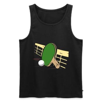 Table tennis table tennis player gift idea - Men's Premium Organic Tank Top - black - Front - AI Model Male 178 light (178cm)
