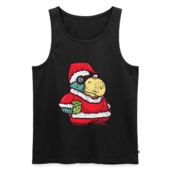 Weihnachten Weihnachtsmann Papagei Geschenk - Männer Premium Bio Tank Top - Schwarz - Vorne - AI Model Male 178 light (178cm)