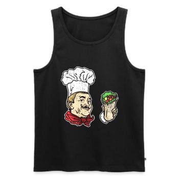 Doner kebab cook gift - Men's Premium Organic Tank Top - black - Front - AI Model Male 178 light (178cm)