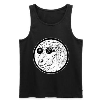 Schaf Vieh Sonnenbrille Ziege Geschenk - Männer Premium Bio Tank Top - Schwarz - Vorne - AI Model Male 178 light (178cm)