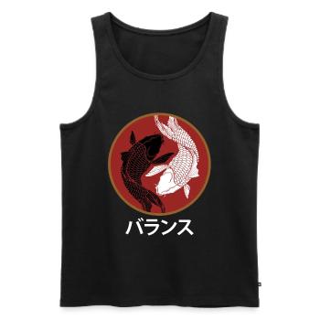Koi Karpfen - Männer Premium Bio Tank Top - Schwarz - Vorne - AI Model Male 178 light (178cm)