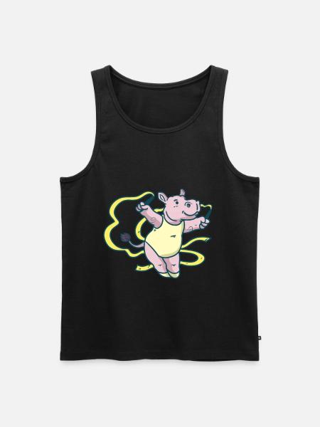 Hippopotamus Turner - Men's Premium Organic Tank Top - black