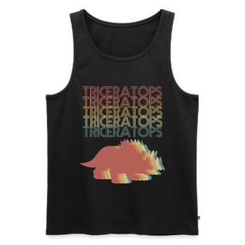 Triceratops - Débardeur bio Premium Homme - noir - Devant - AI Model Male 178 light (178cm)