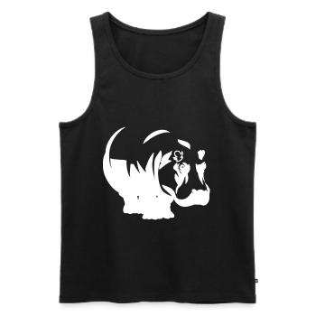 hippopotame - Débardeur bio Premium Homme - noir - Devant - AI Model Male 178 light (178cm)