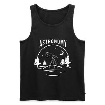 Astronomie Galaxie - Männer Premium Bio Tank Top - Schwarz - Vorne - Michal (187cm)