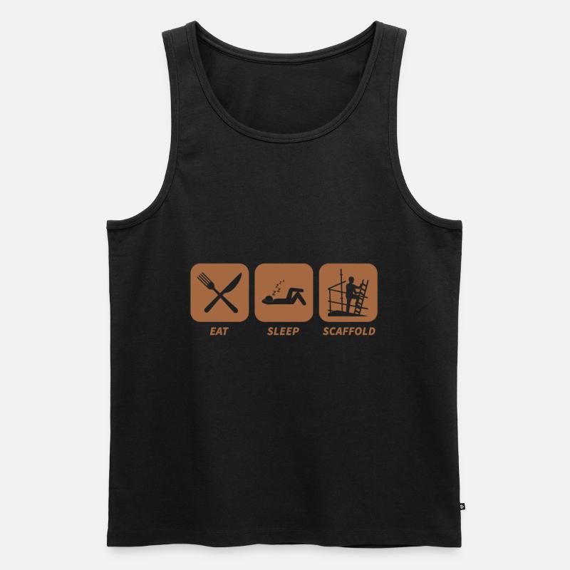 Gerüstbauer - Männer Premium Bio Tank Top - Schwarz