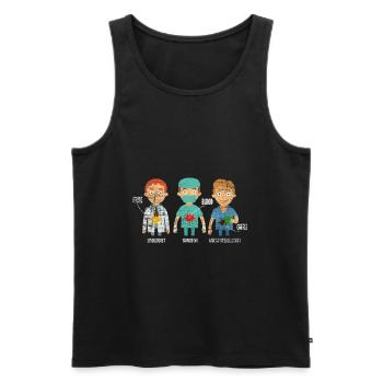 Anesthetist doctor anesthesia surgeon gift - Men's Premium Organic Tank Top - black - Front - AI Model Male 178 light (178cm)