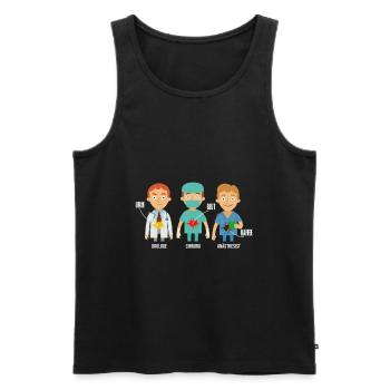 Anesthetist anesthesia - Men's Premium Organic Tank Top - black - Front - AI Model Male 178 light (178cm)