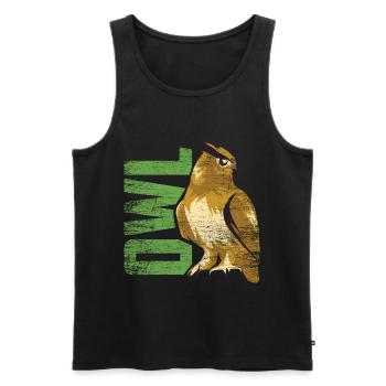 Eule wild Vogel Nacht Wald Geschenk - Männer Premium Bio Tank Top - Schwarz - Vorne - AI Model Male 178 light (178cm)