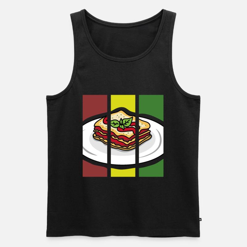 Lasagne - Männer Premium Bio Tank Top - Schwarz