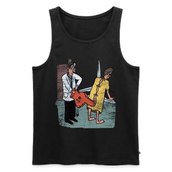 Urologist urology urinary tract female doctor gift - Men's Premium Organic Tank Top - black - Front - AI Model Male 178 light (178cm)