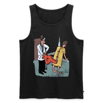 Urologist urology doctor urinary system gift - Men's Premium Organic Tank Top - black - Front - AI Model Male 178 light (178cm)